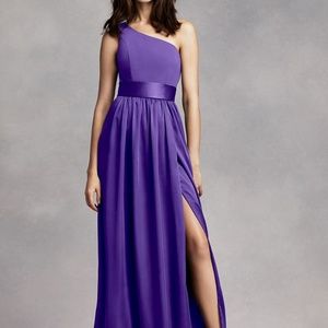 Vera Wang one shoulder bridesmaid's dress